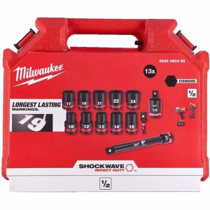 ست ۱۳ عددی سری بکس فشار قوی میلواکی سری SHOCKWAVE (درایو ½ اینچ) کد 4932480456 - تصویر ۳