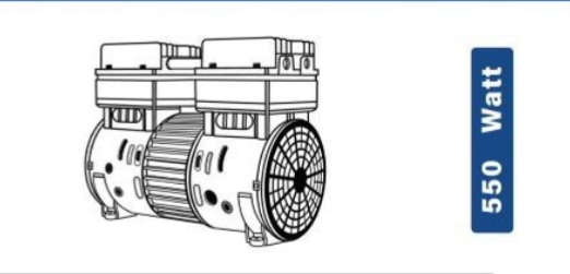 موتور کمپرسور باد سایلنت ۵۵۰ وات ویوارکس مدل VR5500-W - تصویر ۲