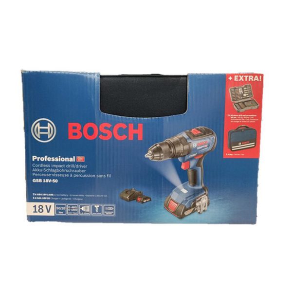 دریل چکشی شارژی بوش سری اکسترا GSB18V-50