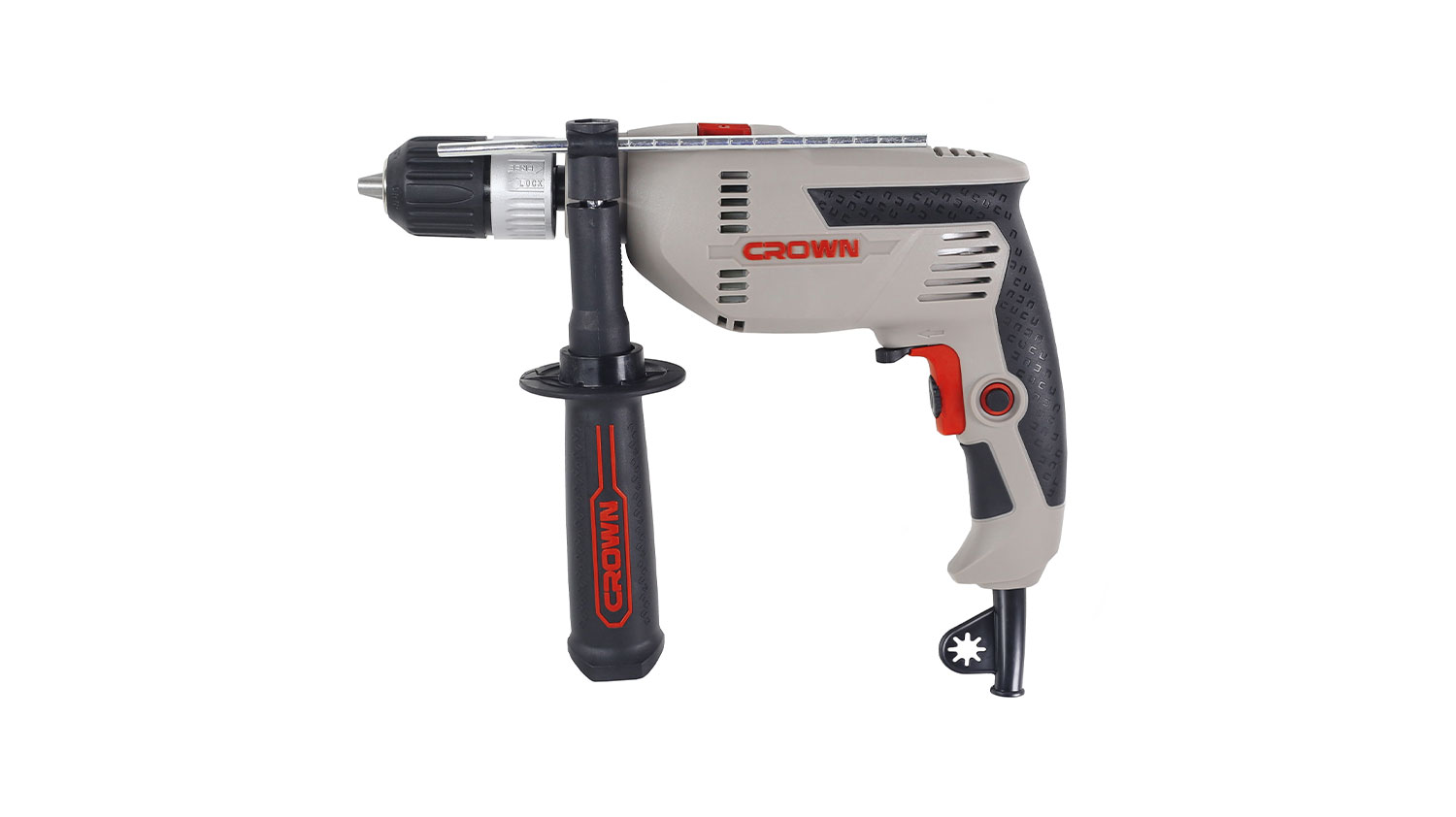 دریل چکشی صنعتی 13 میلیمتر 600 وات سه نظام آچاری کرون مدل CT10128 - تصویر ۲