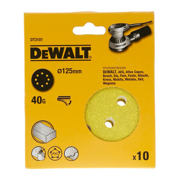 مجموعه 10 عددی کاغذ سنباده دیوالت مدل DT3101 - تصویر ۲