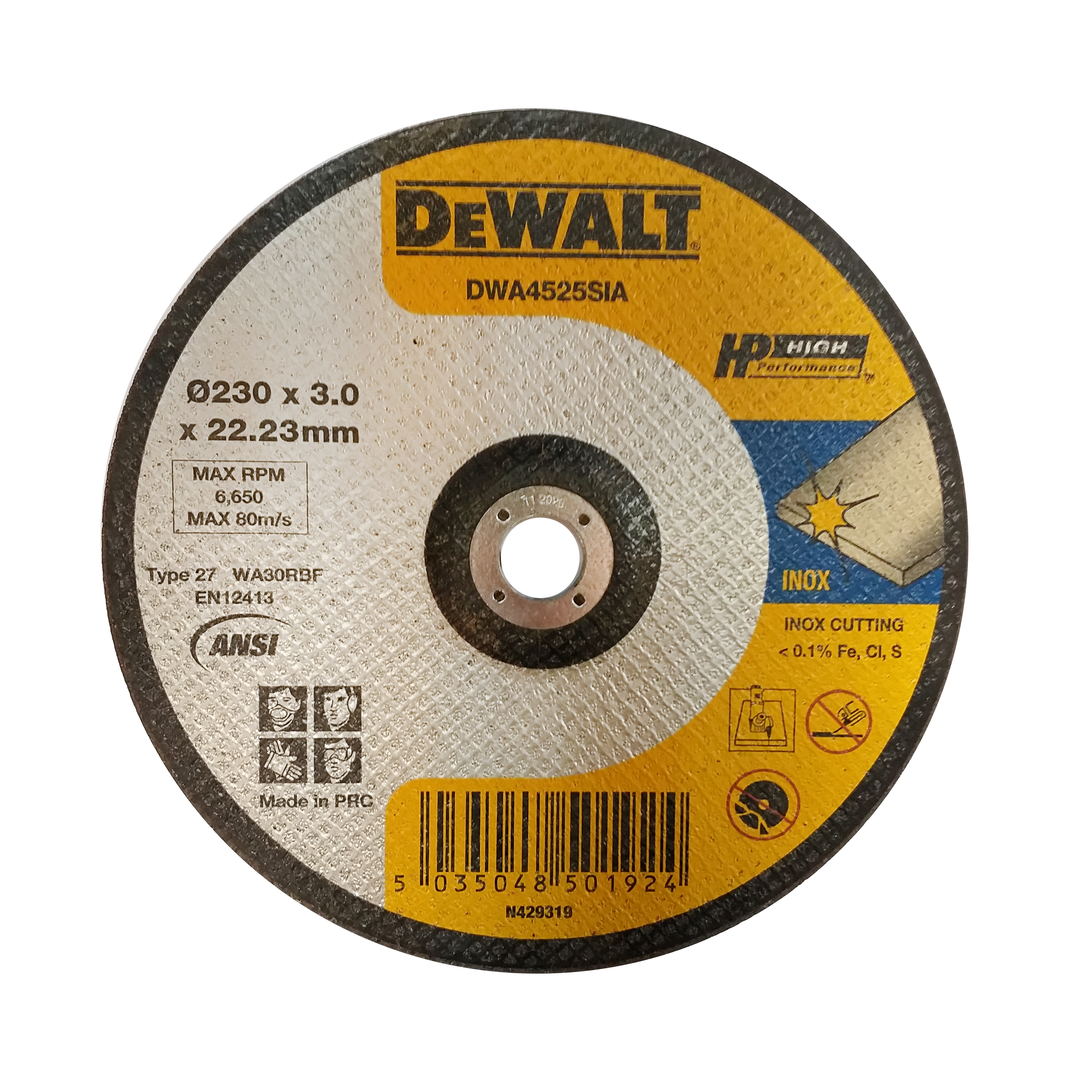 صفحه برش استیل دیوالت مدل DWA4525SIA