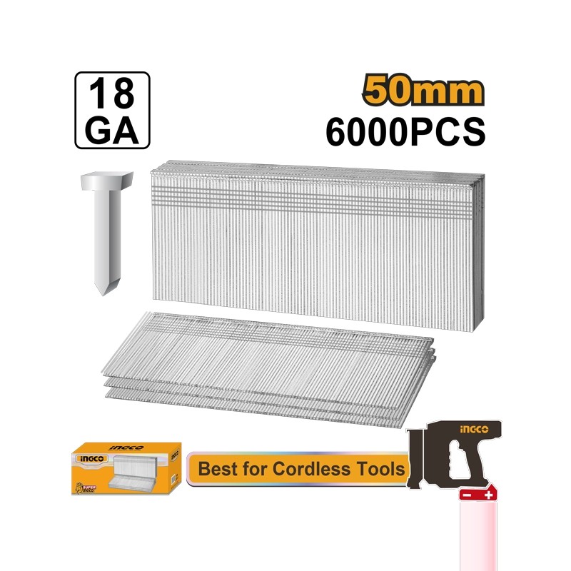 بسته 6000 عددی میخ میخکوب 50 میلیمتری اینکو مدل ANA18506 - تصویر ۲