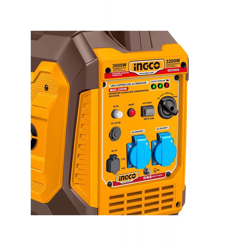 موتور برق بنزینی سوپر سایلنت 3.2 کیلو وات اینکو مدل GEI35006 - تصویر ۲