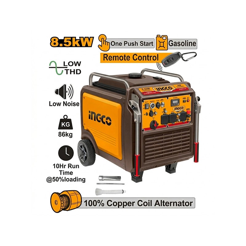 موتور برق بنزینی سوپر سایلنت 8.5 کیلو وات اینکو مدل GEI85006