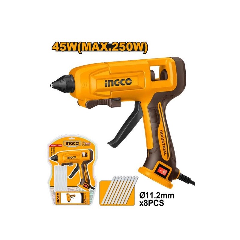 تفنگ چسب حرارتی 45 وات اینکو مدل GG408