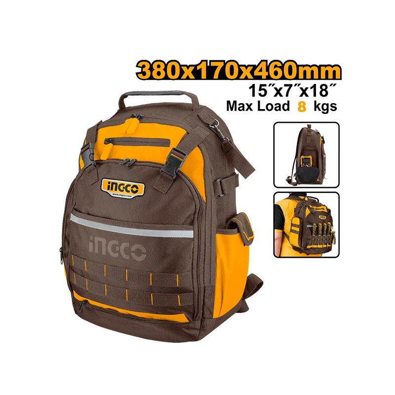 کوله پشتی ابزار اینکو مدل  HBP01028 - تصویر ۲