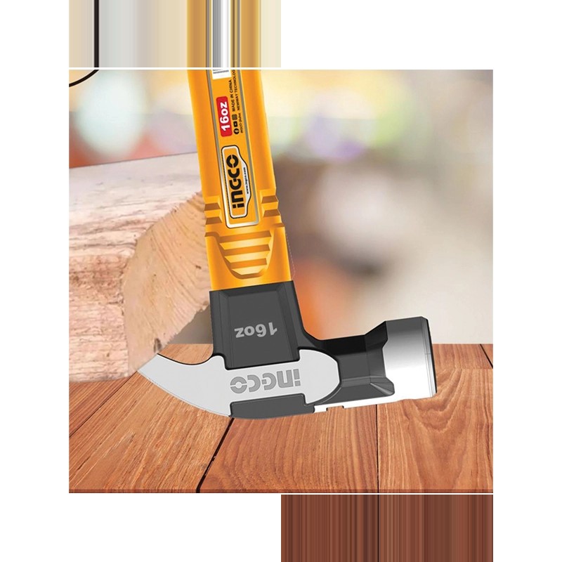 چکش میخ کش دو شاخ 450 گرمی اینکو HCH81016 - تصویر ۴