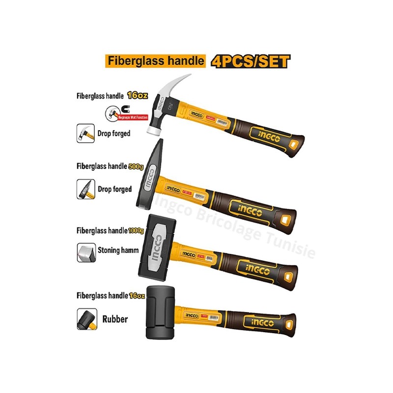 ست چکش 4 تکه اینکو مدل HCH9004 - تصویر ۲