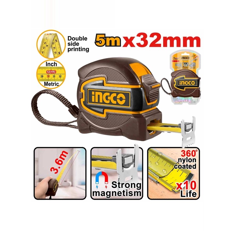 متر 5 متری روکش دار 32 میلی متر اینکو مدل HSMT80532M - تصویر ۲