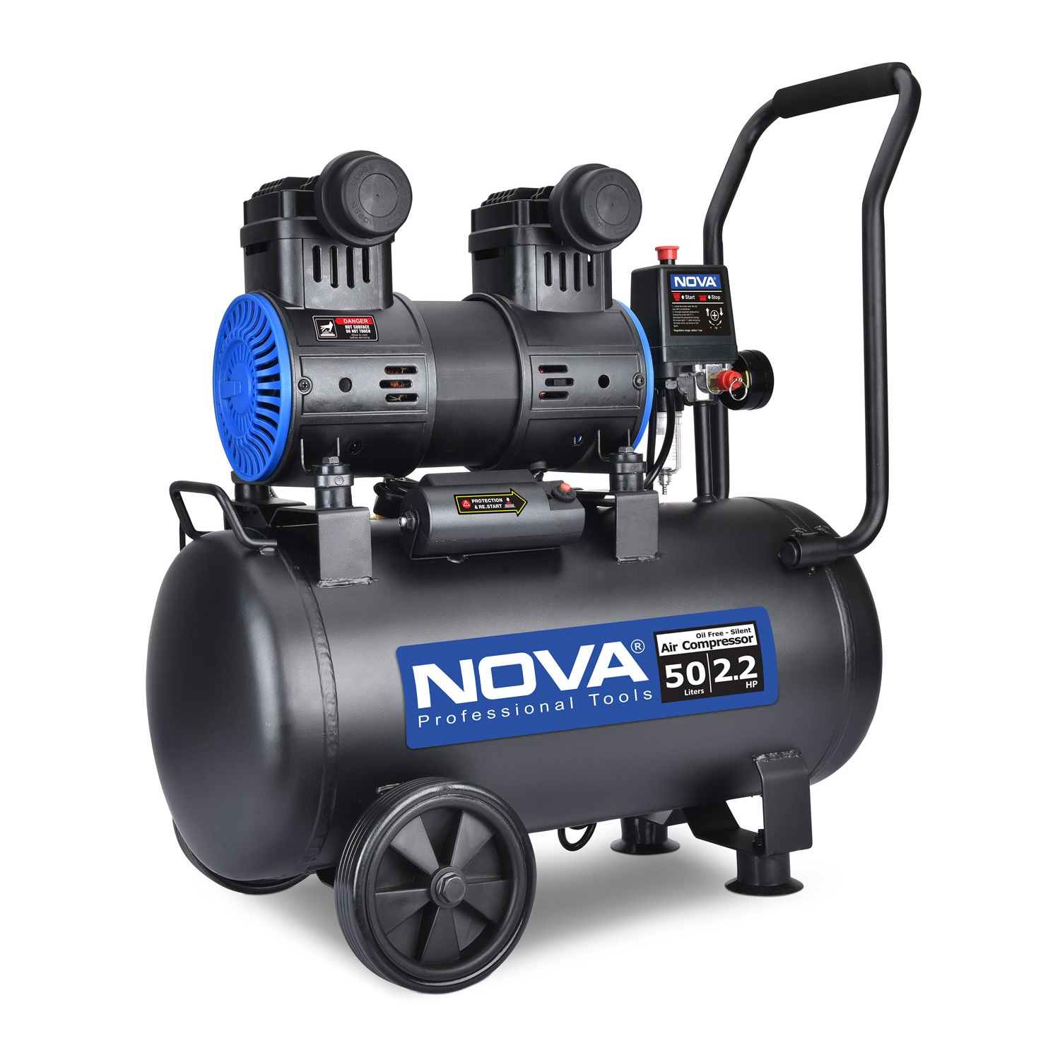 کمپرسور هوا سایلنت 50 لیتری نووا مدل NTA-9150 - تصویر ۲