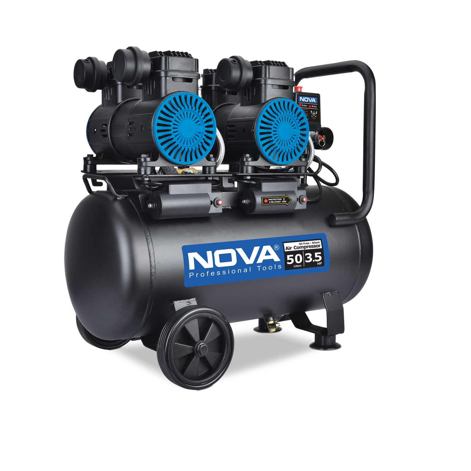 کمپرسور باد سایلنت 50 لیتری نووا مدل NTA-9151 - تصویر ۲