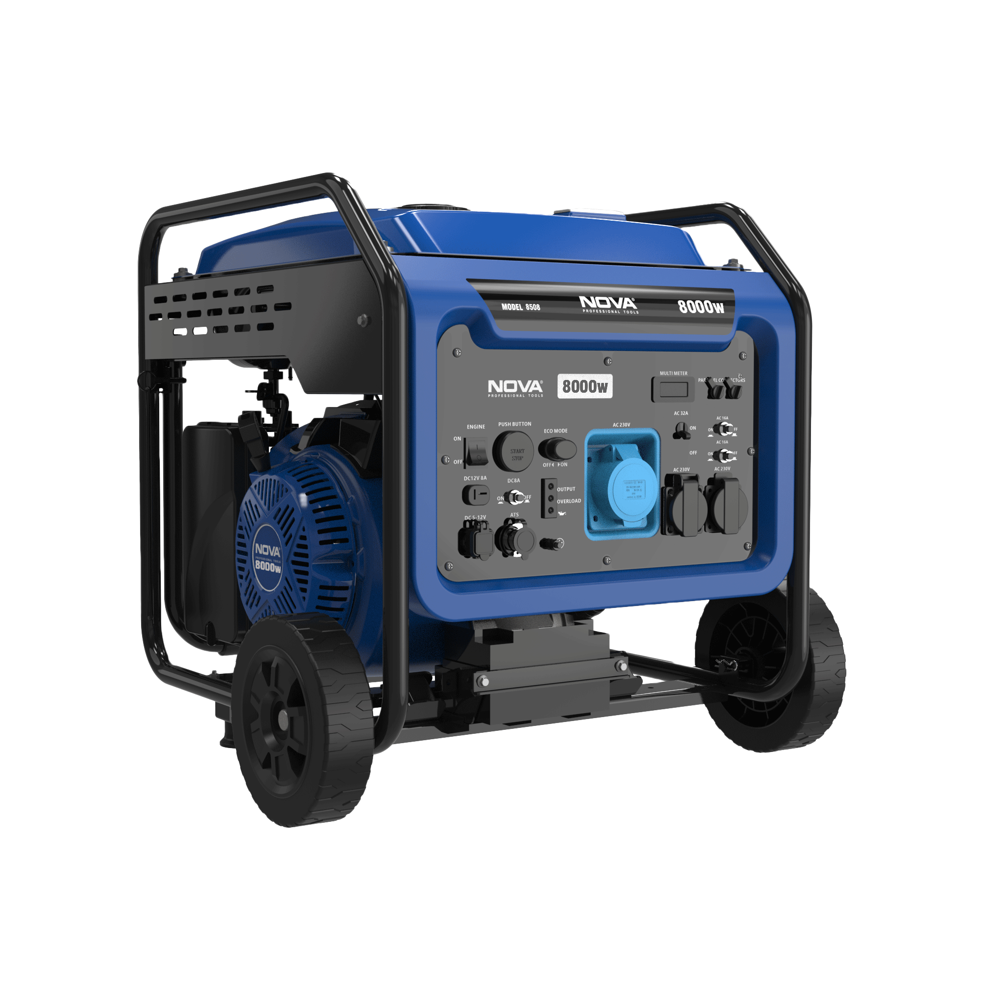 موتور برق بنزینی نووا 8511 اینورتر 11000 وات استارتی (چرخ‌دار) - تصویر اصلی