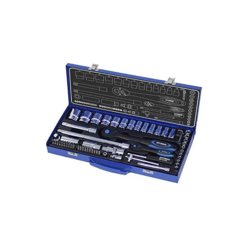 آچار بکس هیوندای مدل HT9160 مجموعه 60 عددی - تصویر اصلی