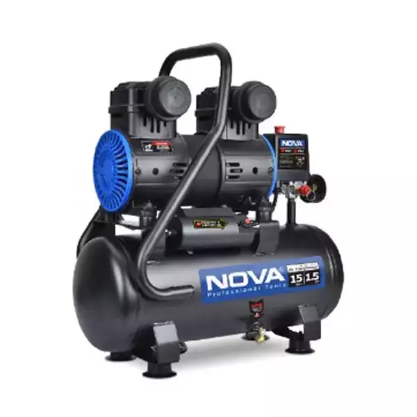 کمپرسور هوا سایلنت 15 لیتری نووا دو سیلندر مدل NTA-9115 - تصویر اصلی