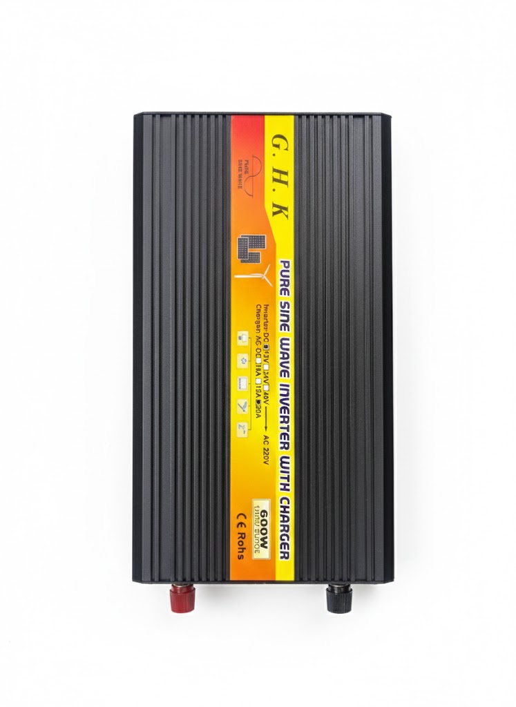 اینورتر 600 وات(مبدل)سینوسی خالص G.H.K با شارژر داخلی