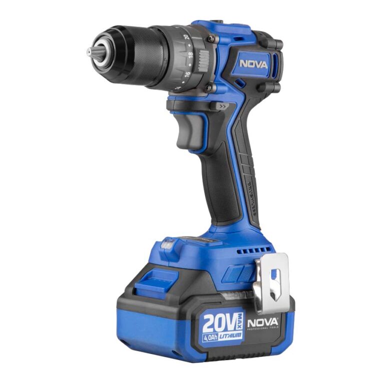 دریل شارژی چکشی براشلس 20 ولت نووا مدل 5524