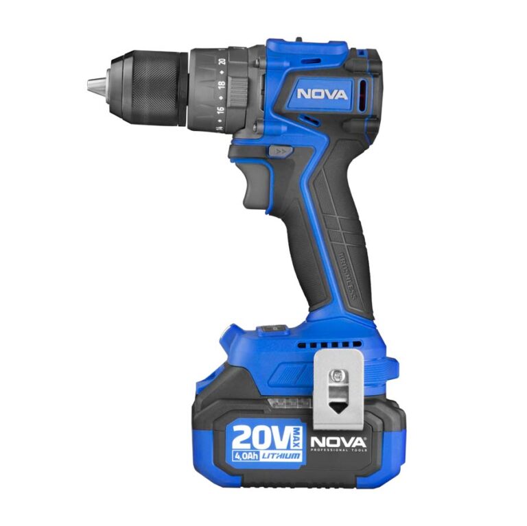 دریل شارژی چکشی براشلس 20 ولت نووا مدل 5524