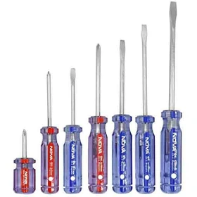 مجموعه ۷ عددی پیچ گوشتی دسته کریستالی نووا مدل 1015